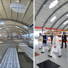 PC Profile Sheet Installation at Bhopal Railway Station